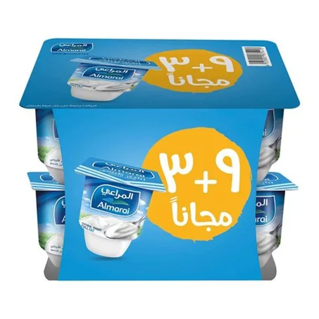 زبادي طبيعي المراعي 105جم*9+3عبوة