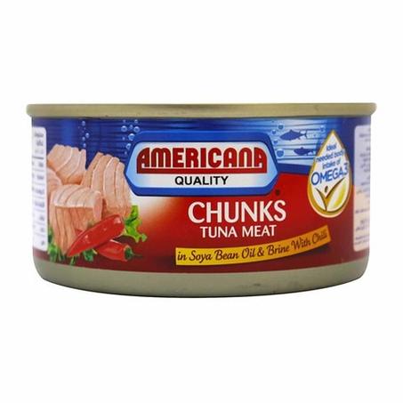 أمريكانا تونة قطع بالشطة 170جم