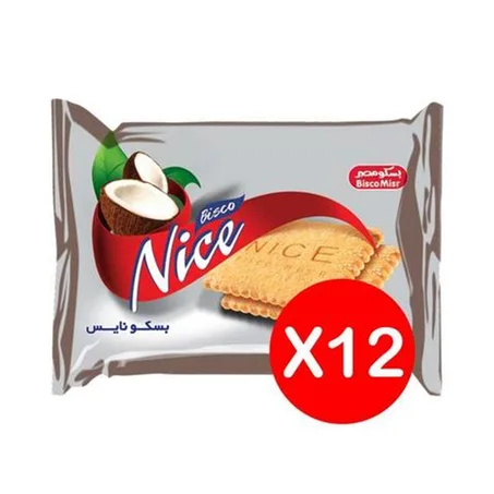 بسكو مصر بسكويت جوز الهند نايس 4ق*12عبوة