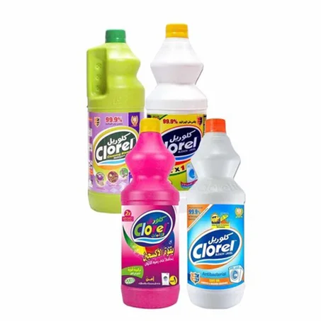 كلوريل مجموعة مبيض سائل للالوان و الأبيض 4ق