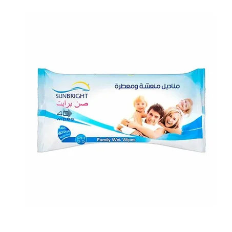 صن برايت مناديل مبللة للأطفال 40م