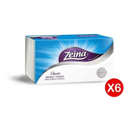 زينة مناديل وجه 6عبوة