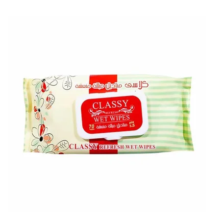 كلاسي مناديل مبللة منعشة 70م