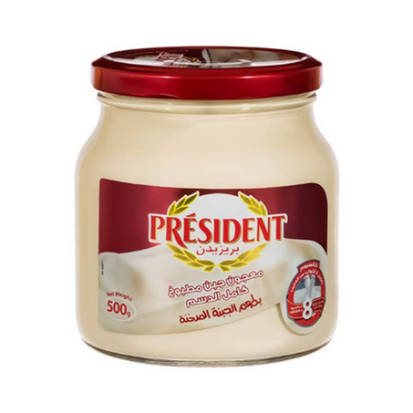 جبنة سبريد مدخن بالقشطة بريزيدن 500جم