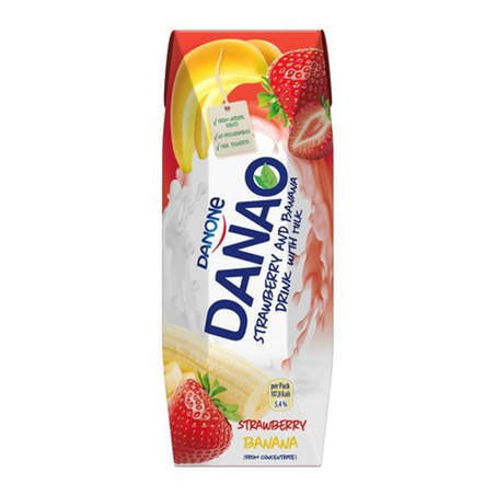 مشروب فراولة وموز بالحليب دانون داناو 235مل