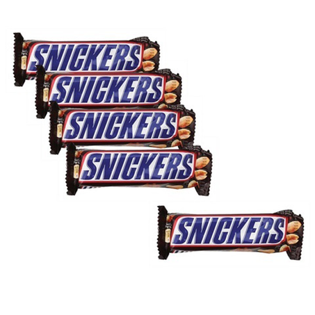 سنيكرز شكولاتة بالسوداني 4+1عبوة