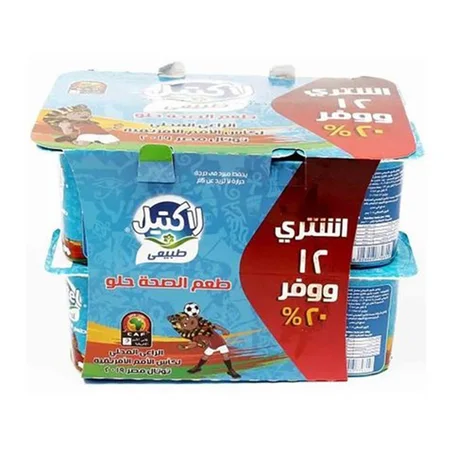 زبادي طبيعي لاكتيل 150جم*12عبوة