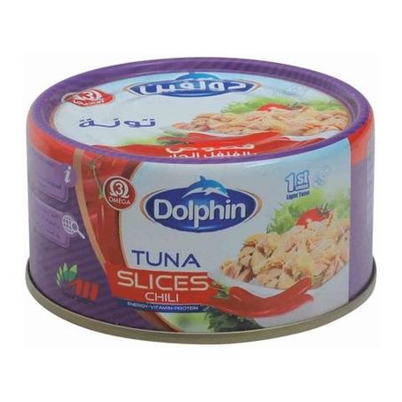 دولفين شرائح تونة بالشطة 160جم