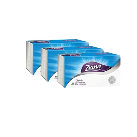 زينة مناديل وجه 3عبوة