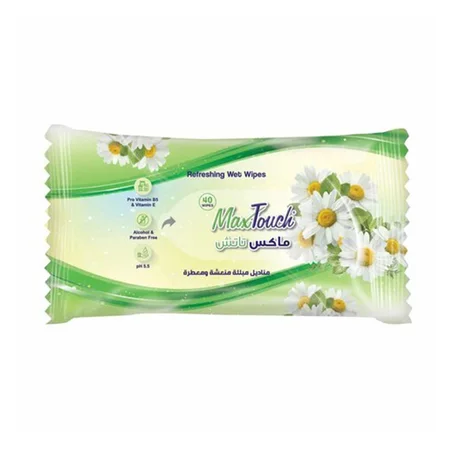 ماكس تاتش مناديل مبللة معطرة 40م