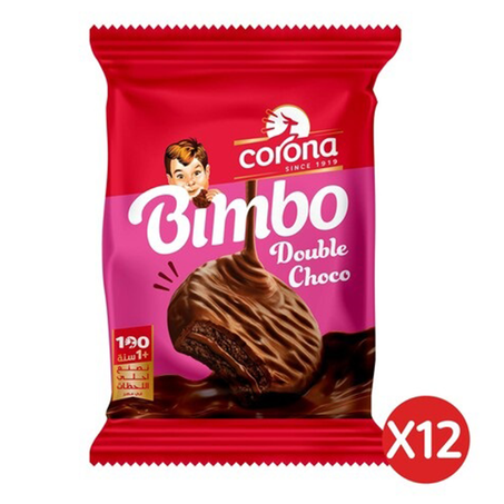 بسكويت بيمبو مغطى بالشكولاتة 1ق*12عبوة