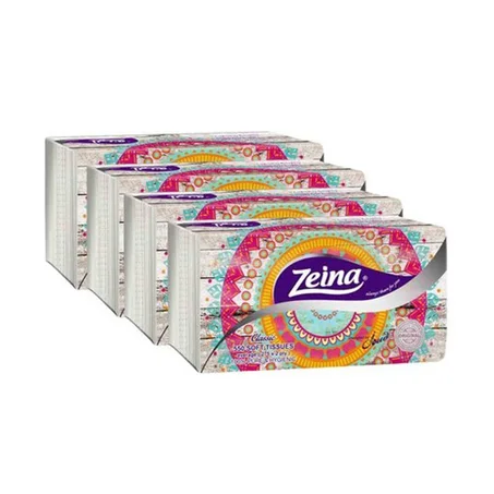 زينة مناديل وجه 4عبوة