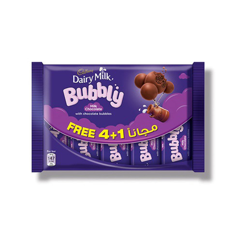 كادبوري شكولاتة بابلي 4+1عبوة