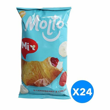 كرواسون مولتو ميكس بالكريمة والفراولة 65جم*24عبوة