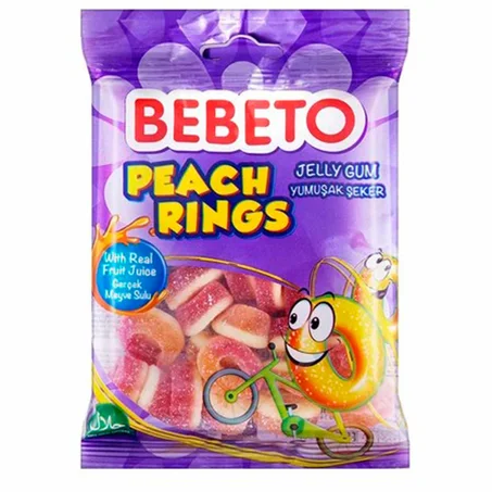 بيبيتو جيلي حلقات بالخوخ 80جم