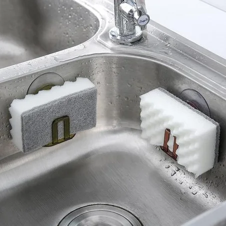 ABS PVC Suction Cup Sink Drain Rack Sponge Storage Holder