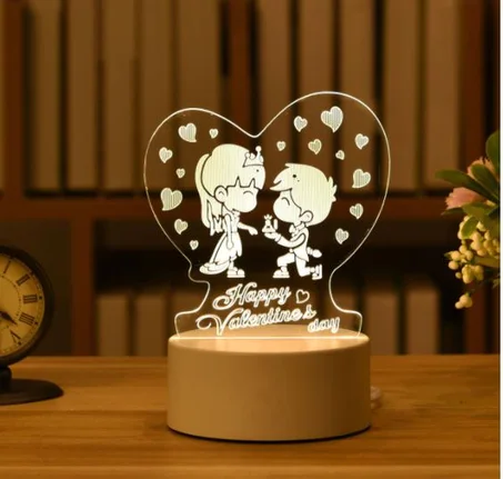 Valentine's Day Gift Love 3D Lamp Acrylic LED Night Light