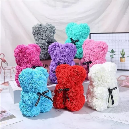 Rose Bear Artificial Flowers Roses Teddy Bear Valentine Gift