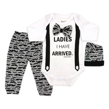 Baby's Printed 3 Pieces Outfit Set