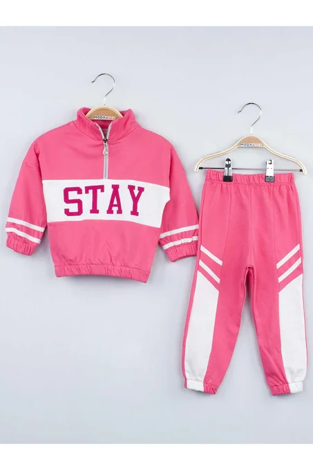 Girl's Pink Seasonal Tracksuit