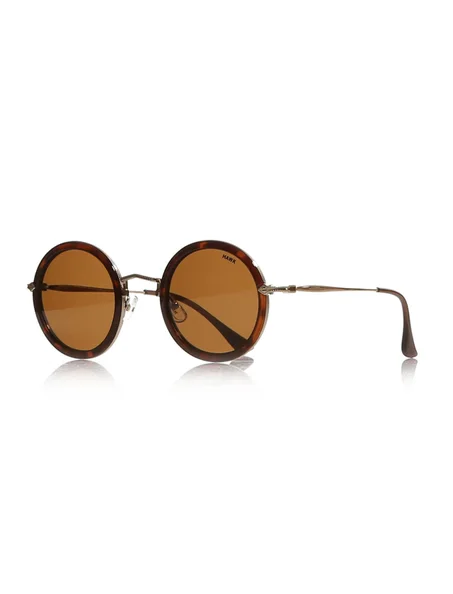 Unisex Round Plastic Frame Sunglasses