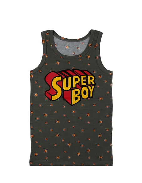 Boy's Printed Sleeveless Undershirt