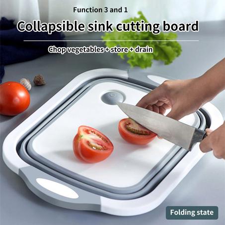 لوح التقطيع وسلة في نفس الوقت folding cutting board basket