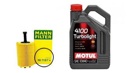 HUILE MOTEUR - PACK VIDANGE 5LITRE HUILE MOTUL + FILTRE A HUILE VW GOLF 5 - VW PASSAT