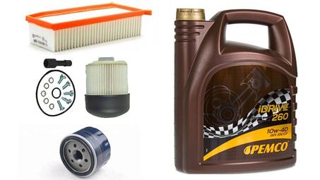 HUILE MOTEUR PACK VIDANGE-DACIA - RENAULT CLIO4. 5LITRE HUILE MADE IN GERMANY   + FILTRE A HUILE + FILTRE A AIR +  FILTRE A GASOIL