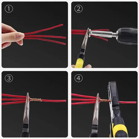 أداة لف وتجميع الأسلاك الكهربائية