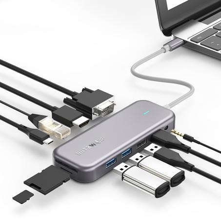USB-C hub 11 in 1