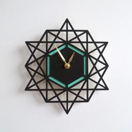 Clock Geometrica Bleu