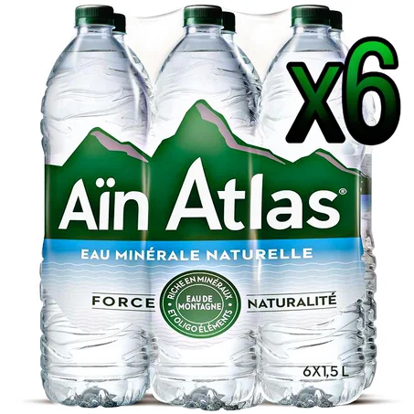 AIN ATLAS Pack Eau Minérale 1,5L x 6
