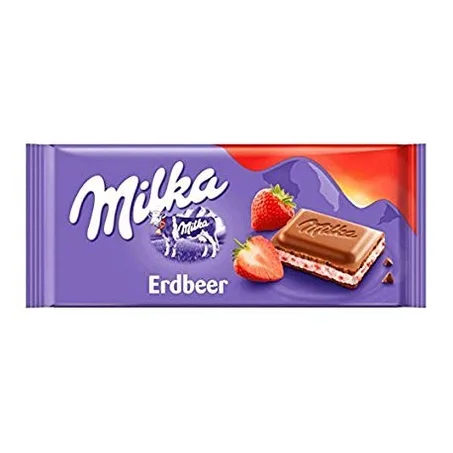 Milka Tablette Chocolat Lait Fraise 100G