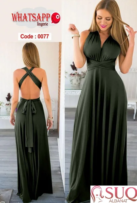 فستان كروس باكلس طويل