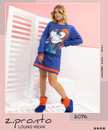 ‎كاش بيتي شتوي قطيفة كارتون مطبوع‎