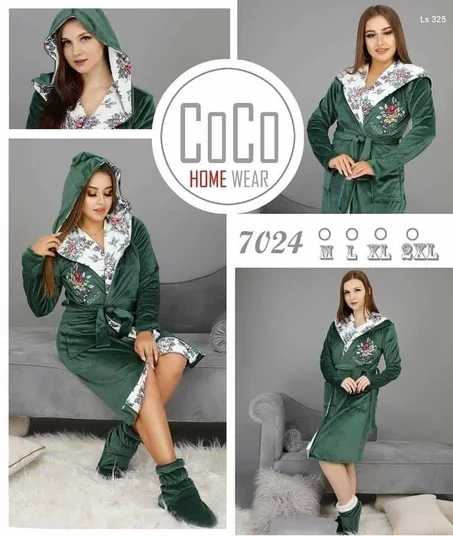 روب قطيفة مع اللكلوك