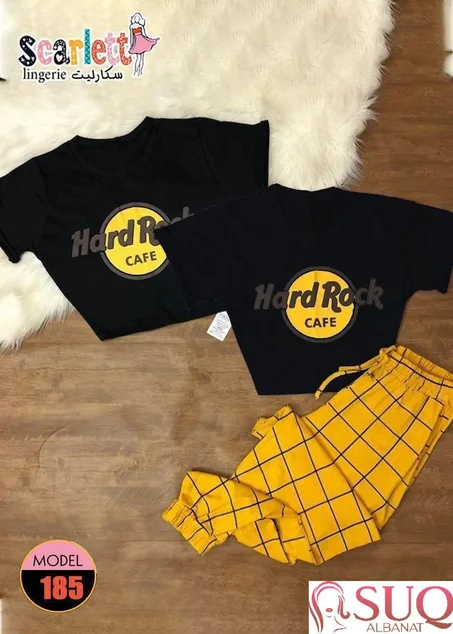 بيجامة صيفي نص كم