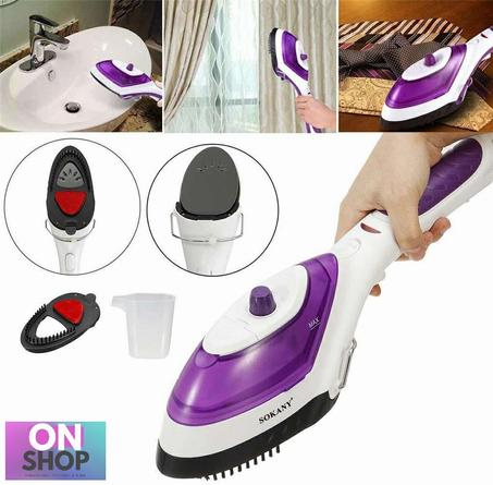 مكواة بخارية لكي وتعقيم الملابس والمفروشات متنقله