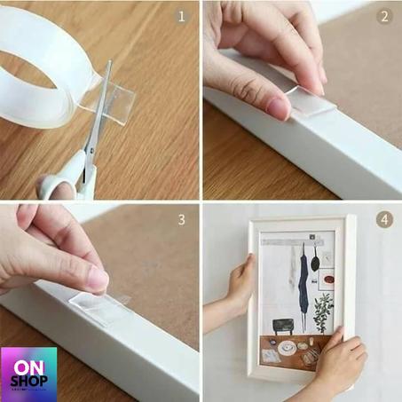 لاصق الوجهين النانو الشفاف