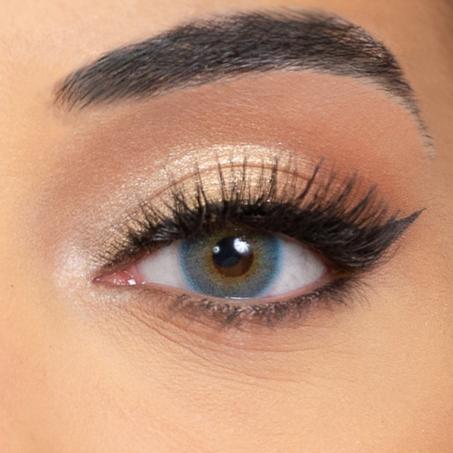 ICE  ( Lentilles de couleur bleu 3 MOIS  ;  عدسات زرقاء لثلاثة أشهر )