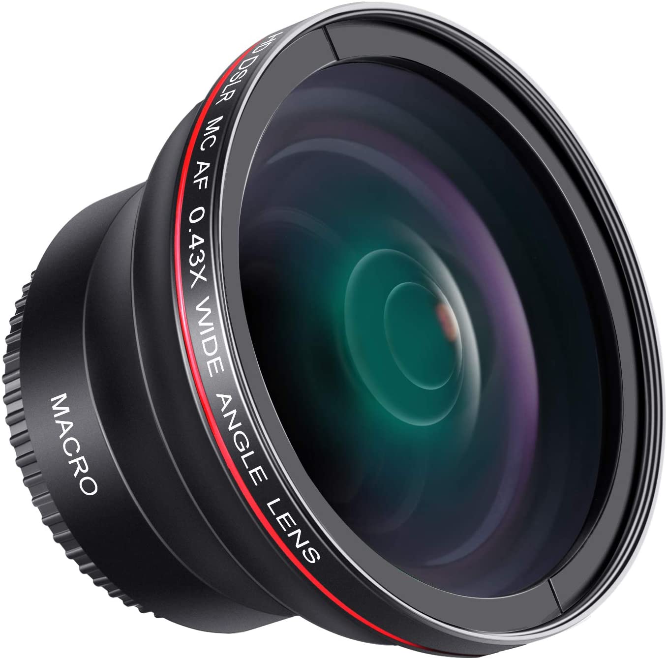 58 MM 0.43x Professionnel HD Grand Angle Lentille w/Macro Partie pour Canon EOS Rebel 77D T7i T6s T6i T6 T5i T5 T4i T3i SL2 60D 7D 70D