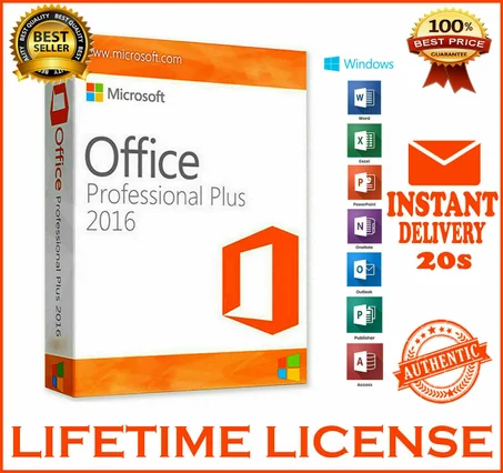 Microsoft Office 2016 Pro Plus 32/64 Bit | Lifetime Activation
