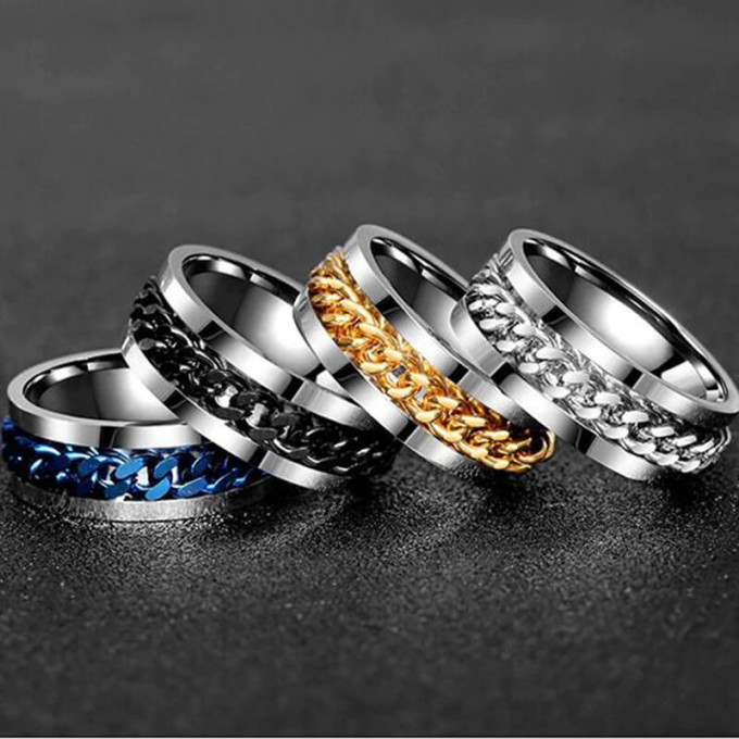Bottle Opener Ring, Open Beer Ring Can Reduce Pressure, Men's Rotating  Chain Titanium Steel Ring, Couple Stainless Steel Ring - Temu United Arab  Emirates