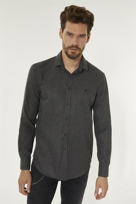 Men's Classic Collar Printed Slim Fit Shirt