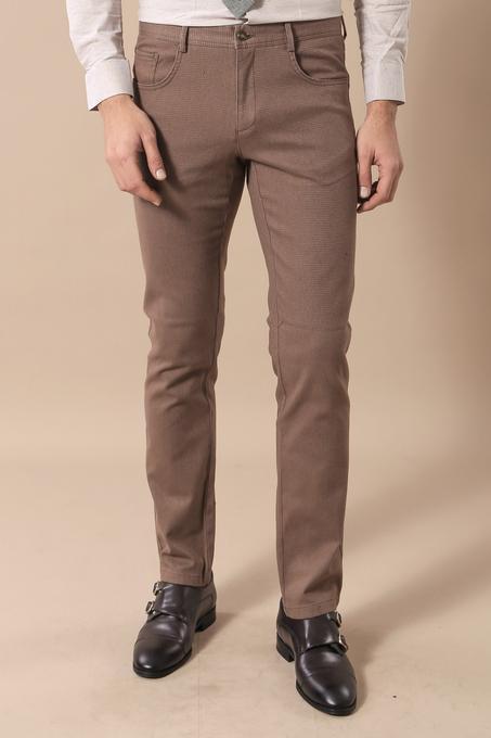 Men's Skinny Cut Light Brown Pants