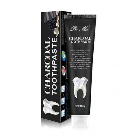 Charcoal Toothpaste 100% Natural  معجون الاسنان خبرة بازالة البقع