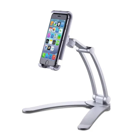 Desktop and wall-mounted tablet and smartphone holder