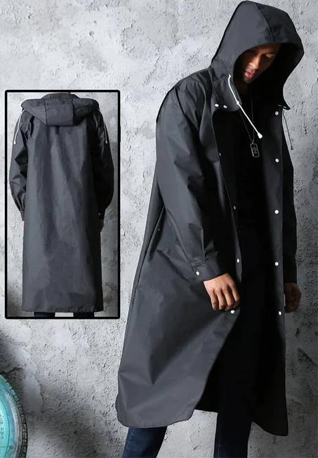 Black raincoat