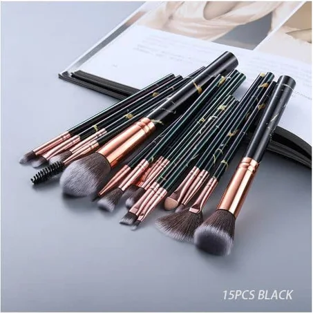 Cosmetic Brush and Tool Kit - 15 Pcs